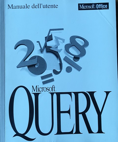 Microsoft query, manuale dell'utente