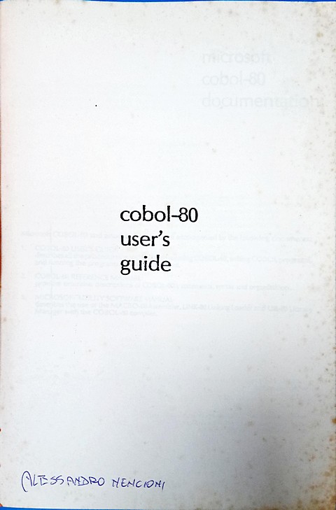 Cobol-80 user's guide