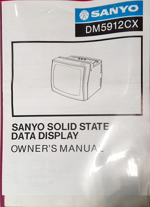 minitor Sanyo DM5912CX owner's manual