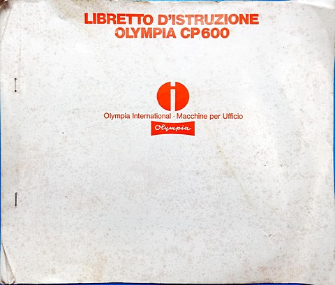 Libretto d'istruzione Olympia CP600