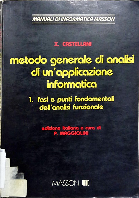 metodo generale d'analisi di un'appl. informatica vol.1