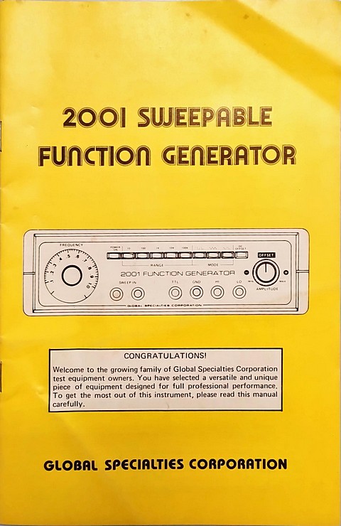 gsc 2001 sweepable function generator