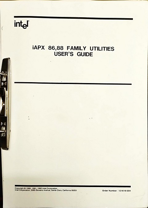 Intel iAPX 86, 88 family utilities user's guide