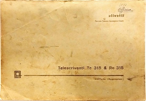 Telescriventi Te 315 e Re 315 verifiche (regolazioni)