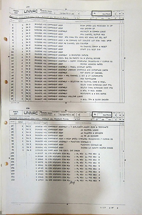 documentazione e diagrammi univac